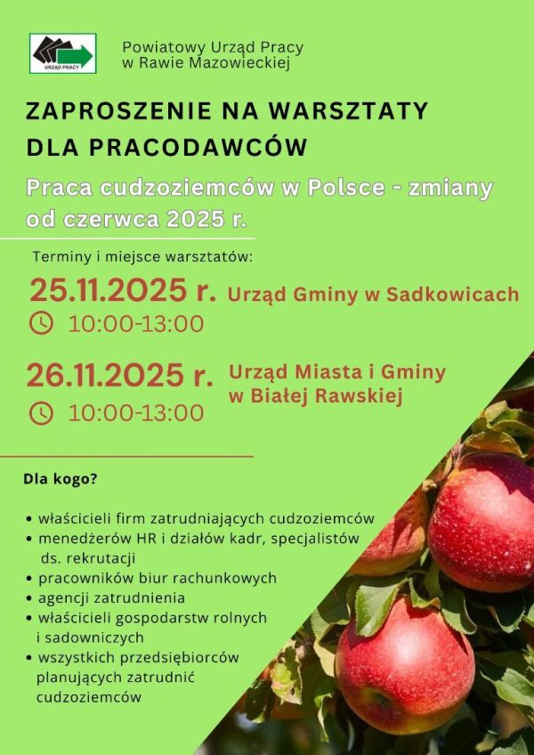 Zaproszenie na warsztaty dla pracodawców