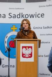 Uroczyste otwarcie wraz z przecięciem wstęgi nowego budynku Urzędu Gminy oraz Gminnego Ośrodka Pomocy Społecznej w...