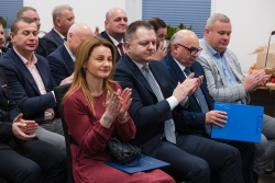 Uroczyste otwarcie wraz z przecięciem wstęgi nowego budynku Urzędu Gminy oraz Gminnego Ośrodka Pomocy Społecznej w...