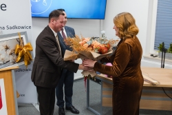 Uroczyste otwarcie wraz z przecięciem wstęgi nowego budynku Urzędu Gminy oraz Gminnego Ośrodka Pomocy Społecznej w...