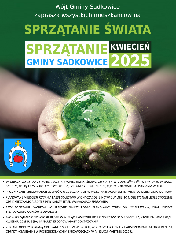 „SPRZĄTANIE ŚWIATA” W GMINIE SADKOWICE