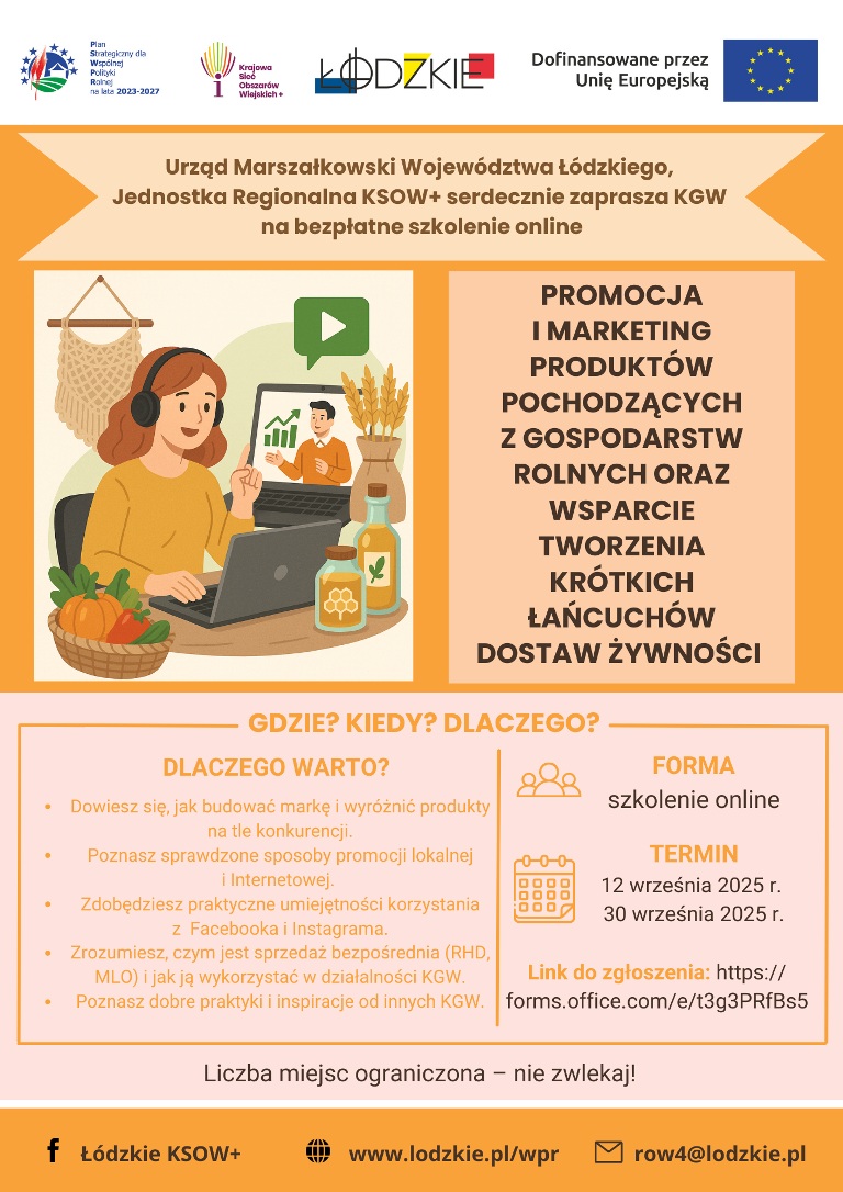 Bezpłatne szkolenie online dla Kół Gospodyń Wiejskich